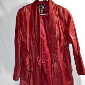 Red leather Jacket